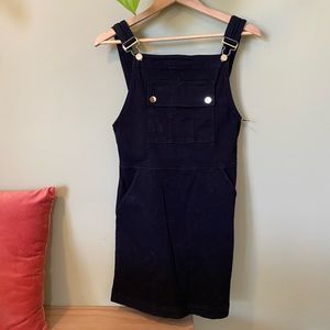 Frame Denim Black Overall Dress
